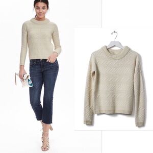 Banana Republic Blanket Stitch Sweater - Small
